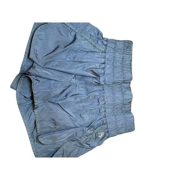 Free People FP Movement Women Small Way Home Shorts Shiny Deep Blue High Waist - Picture 9 of 10